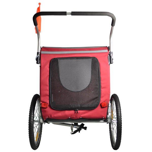 Doggyhut Large Pet Bike Trailer / Jogger Kit Dog Bicycle Carrier Red