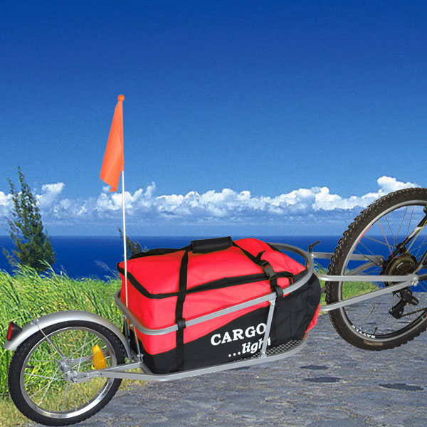 New Single Wheel Bike Cargo Trailer Bicycle Utility Trailer With Adaptor/ Bag eBay